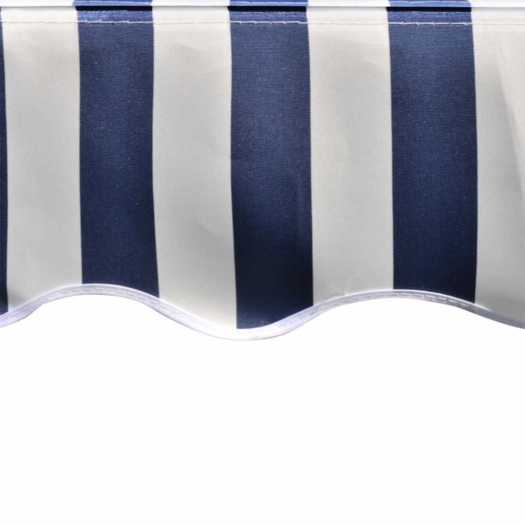 Ersatzstoff für Markise Blau und Weiß 300x250 cm Polyester