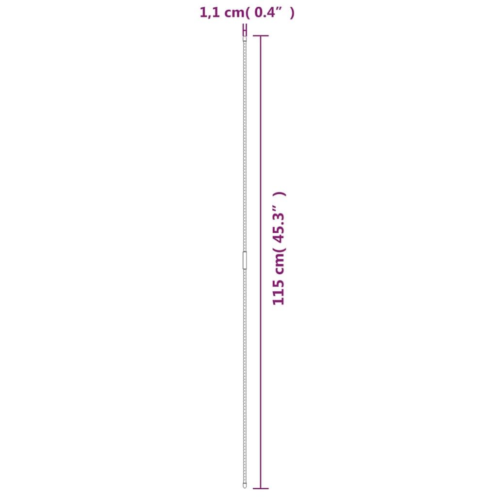 Pflanzenstützen 30 Stk. Grün 115 cm Stahl