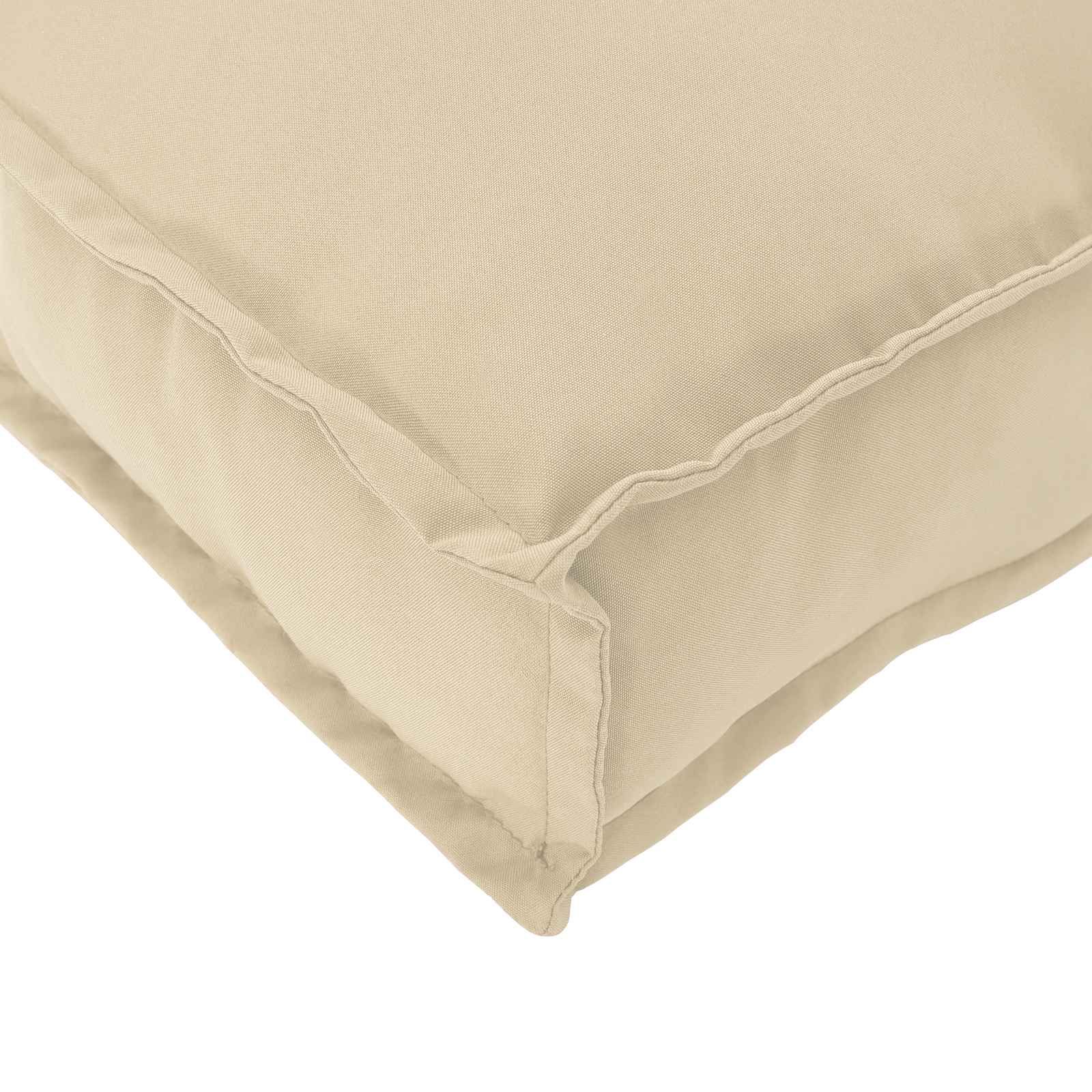 Kissen Beige 60 x 40 x 12 cm Oxford-Stoff