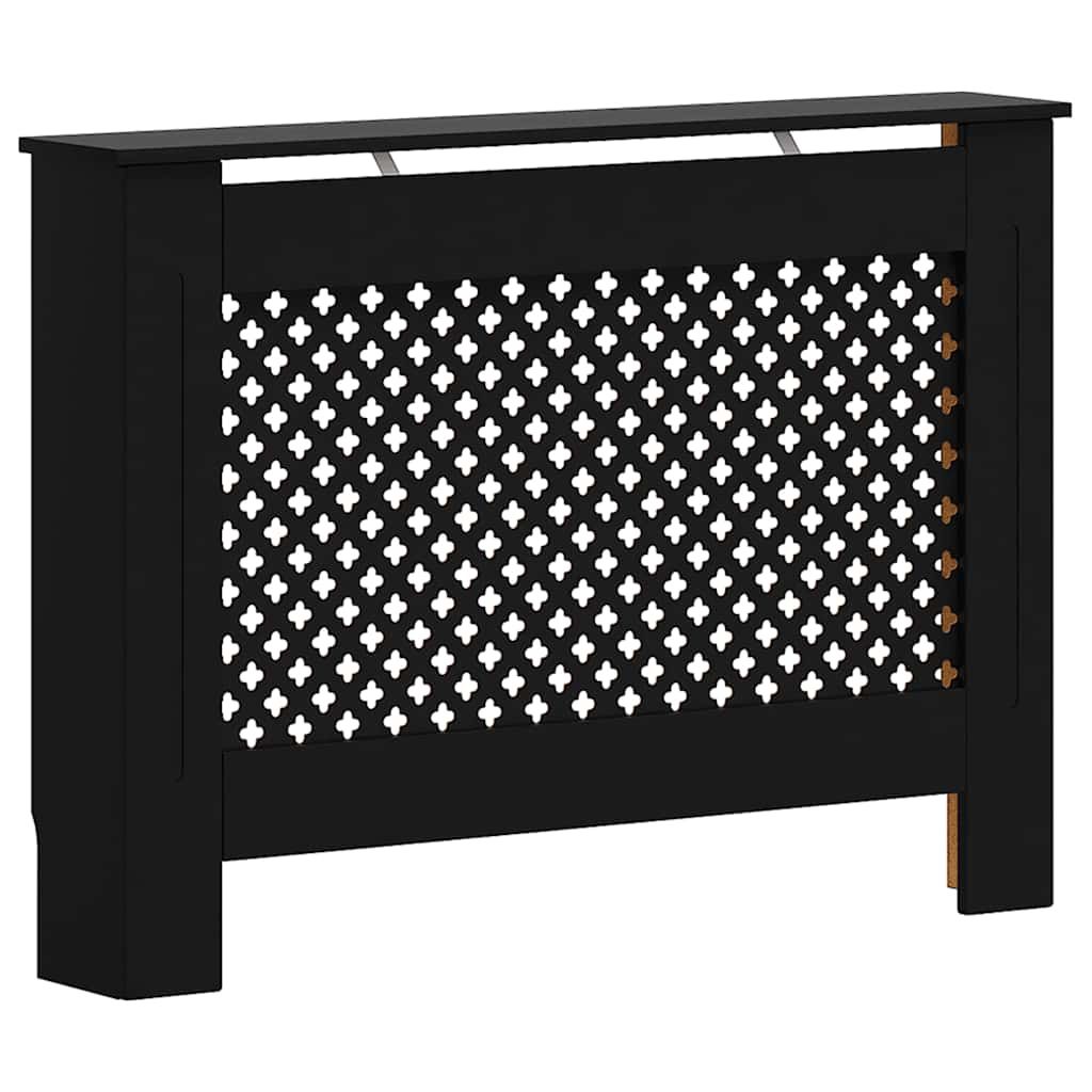 Heizkörperverkleidung Schwarz 112x19x81,5 cm MDF
