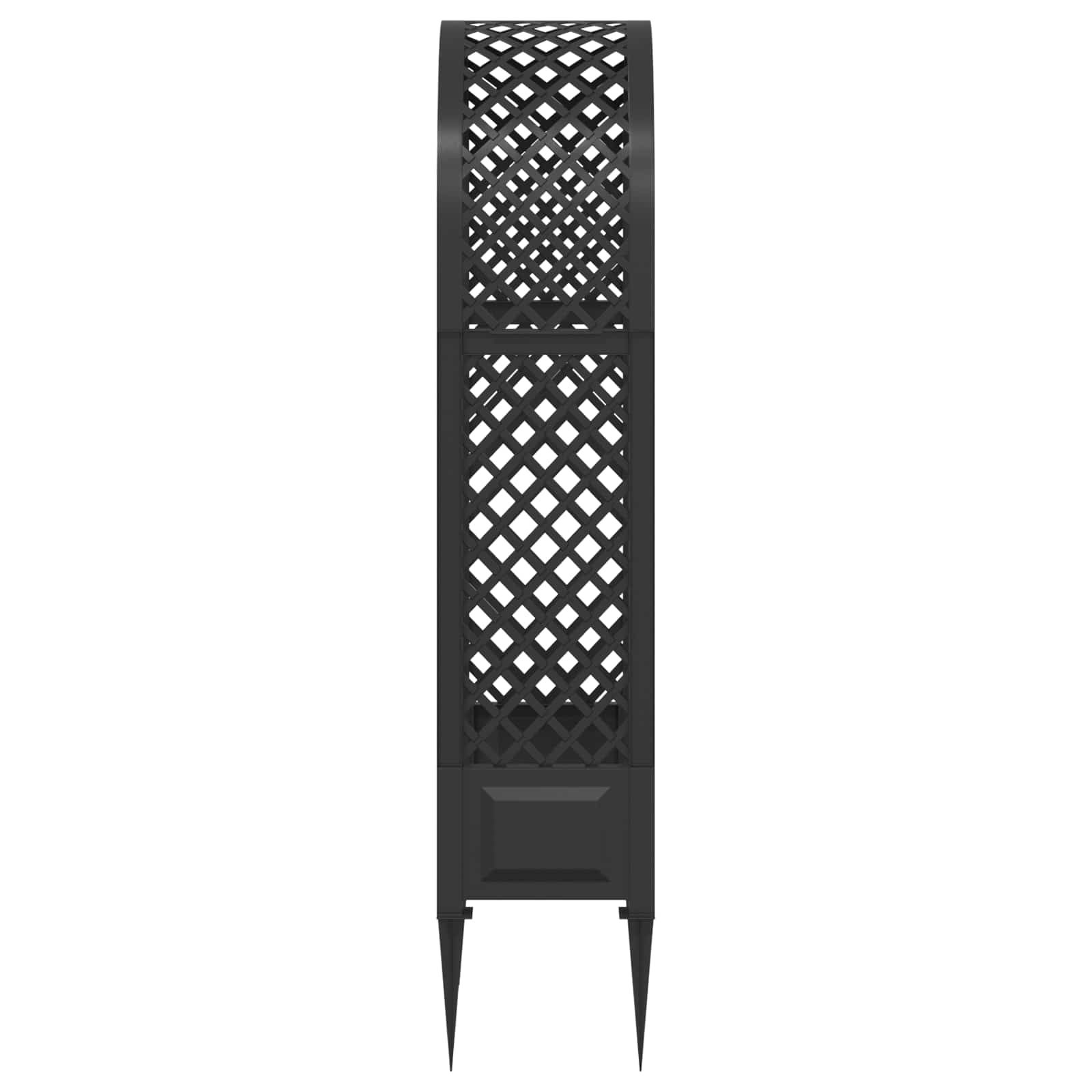 Rosenbogen mit Spitzen Anthrazit 97 x 43 x 218 cm PP
