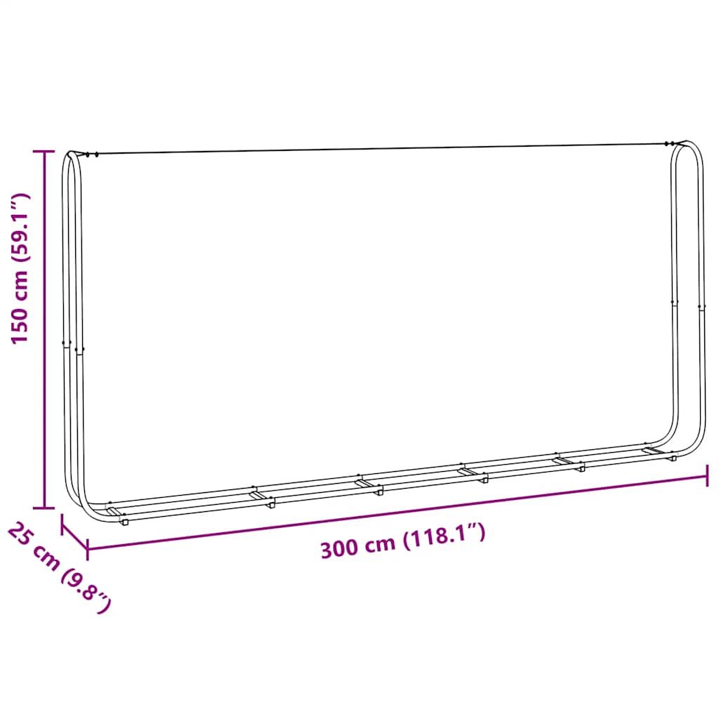 Kaminholzregal 300x25x150 cm Stahl verzinkt