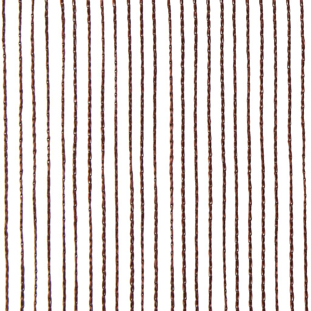 Fadenvorhänge 2 Stk. 140 x 250 cm Braun