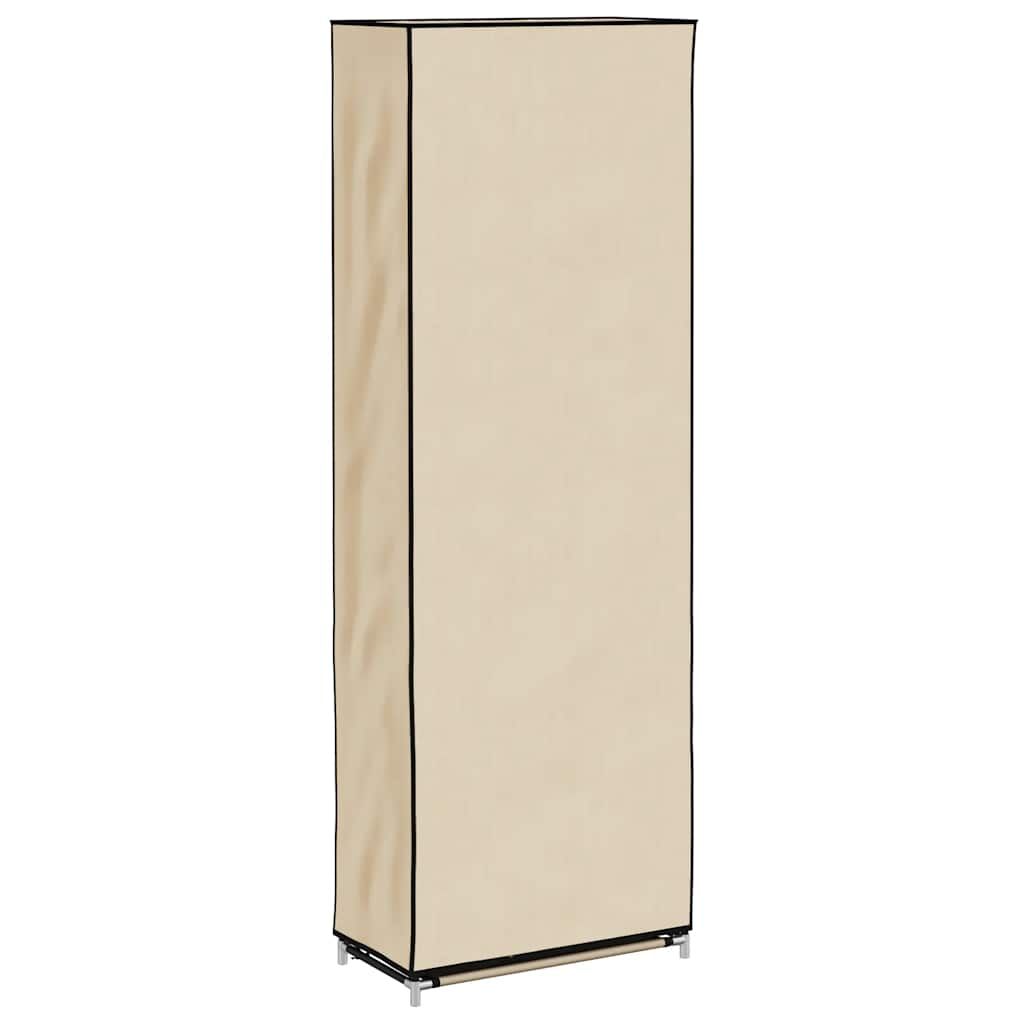 Schuhschrank mit Abdeckung Cremeweiß 57 x 29 x 162 cm Stoff