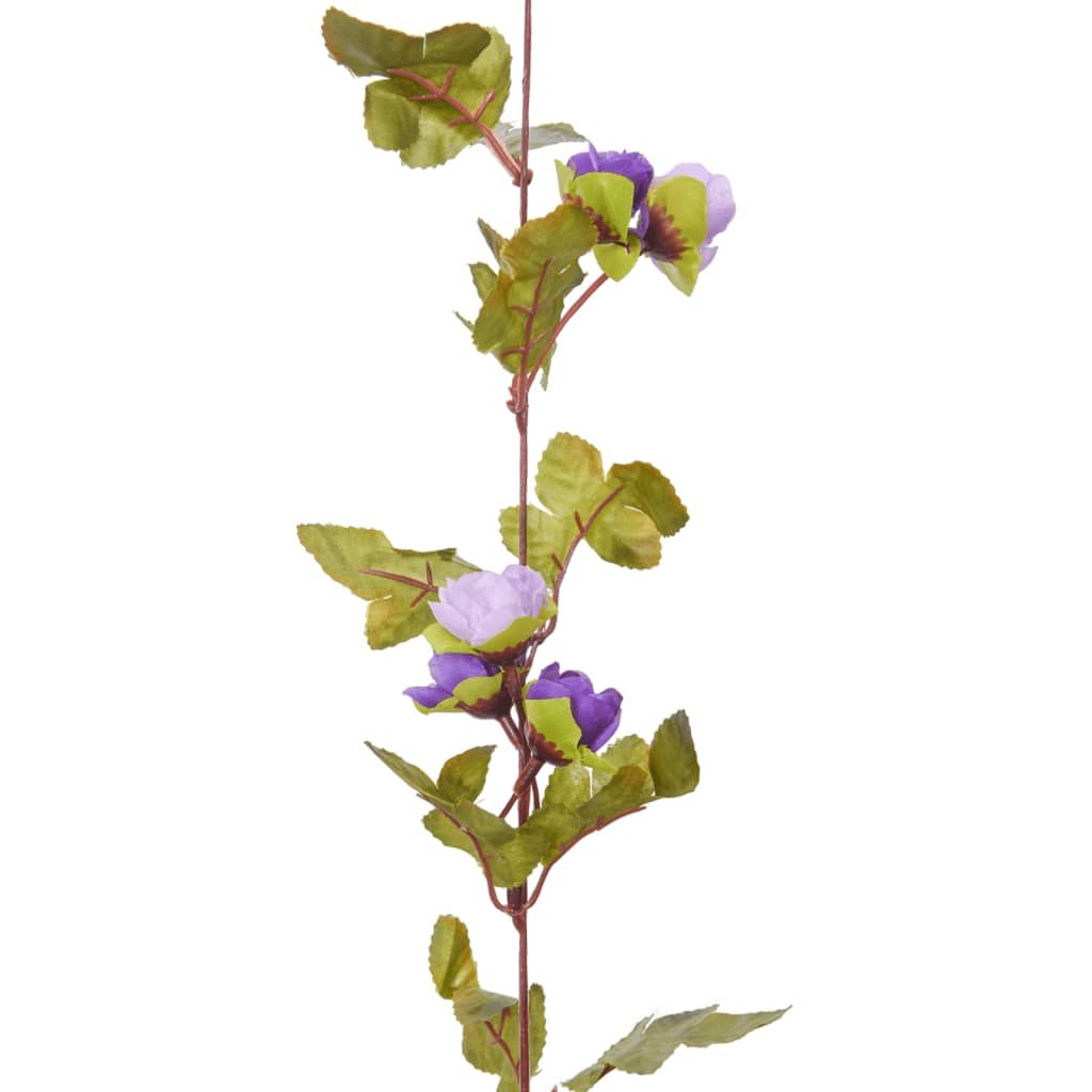 Blumengirlanden Blumen 6 Stk. Helllila 215 cm
