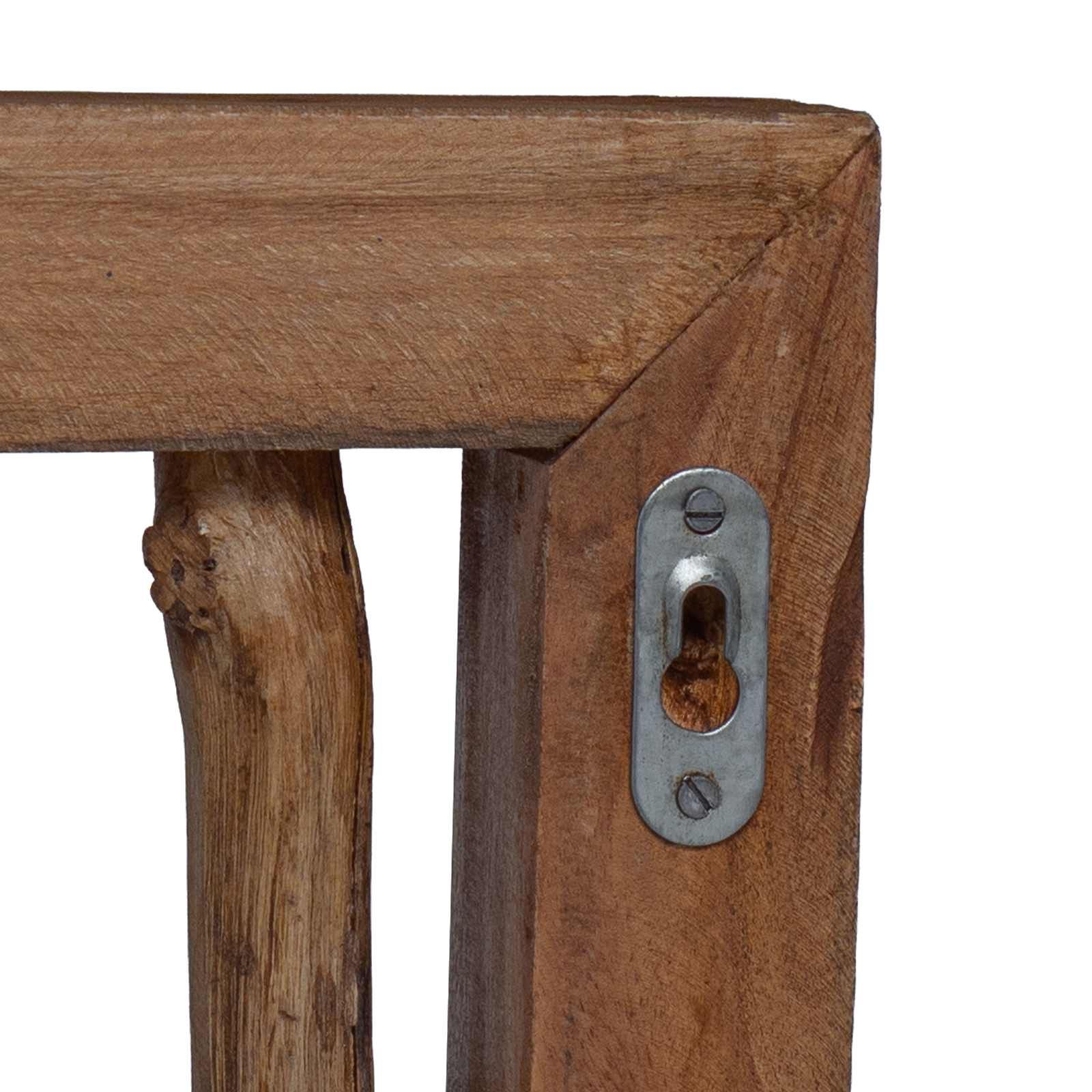 Mantelhaken Natur 50 x 10 x 25 cm Massives Mahagoni Holz