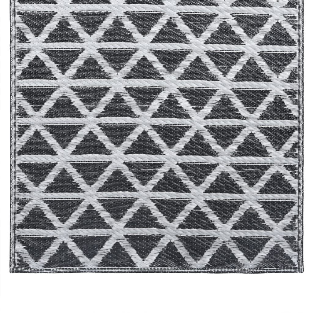 Outdoor-Teppich ARAKIL Schwarz 190x290 cm PP