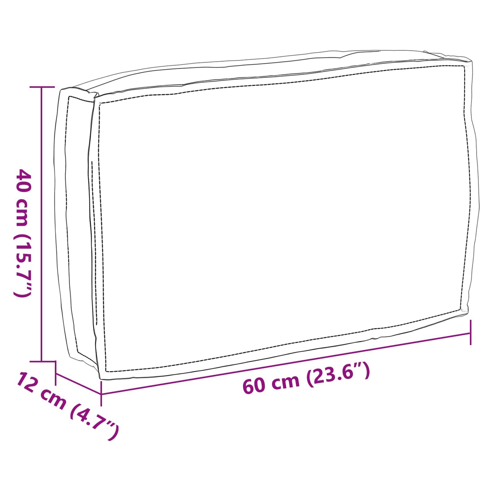 Kissen Creme 60 x 40 x 12 cm Oxford-Stoff