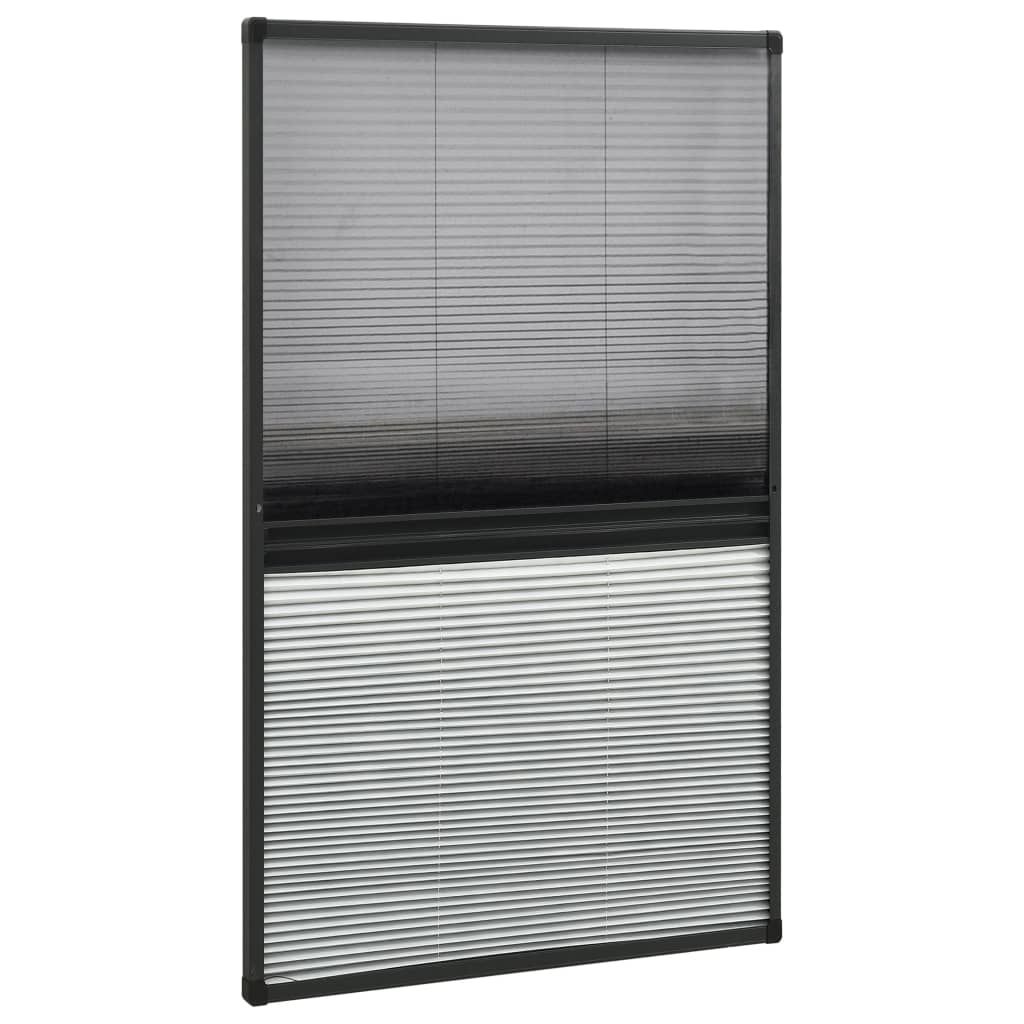 Insektenschutz-Plissee für Fenster Alu 80x160 cm mit Jalousie