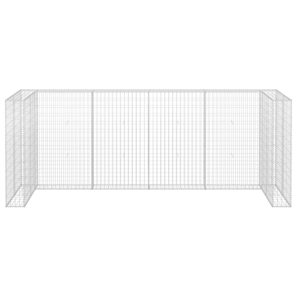 Gabionenwand für Mülltonnen Verzinkter Stahl 320×100×120 cm