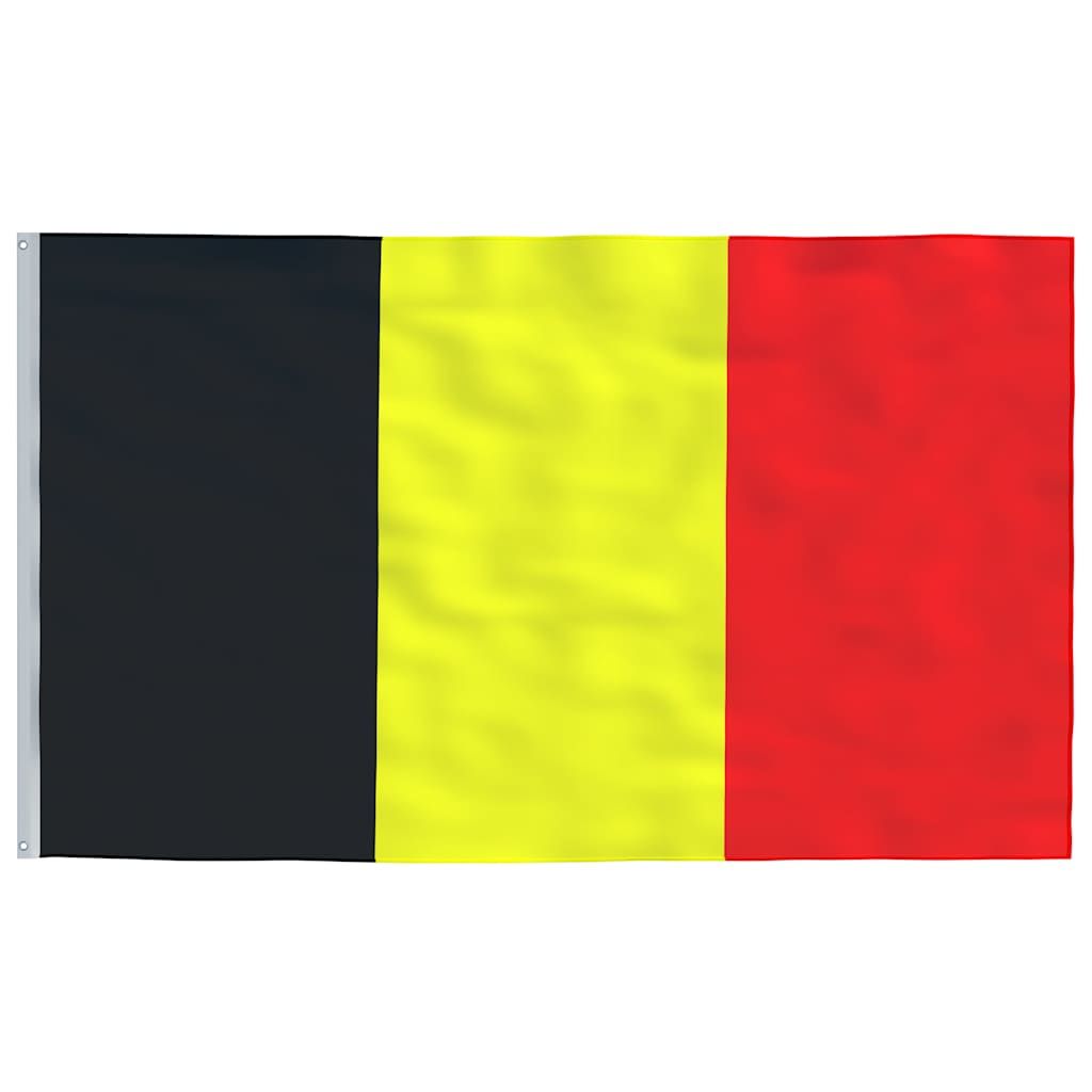 Flagge Belgiens mit Mast 5,5 m Aluminium