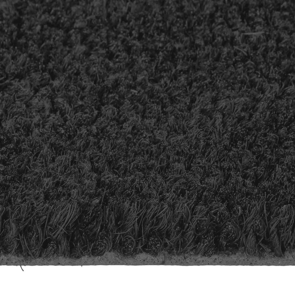 Fußmatte Schwarz Halbrund 40x60 cm Kokosfaser Getuftet
