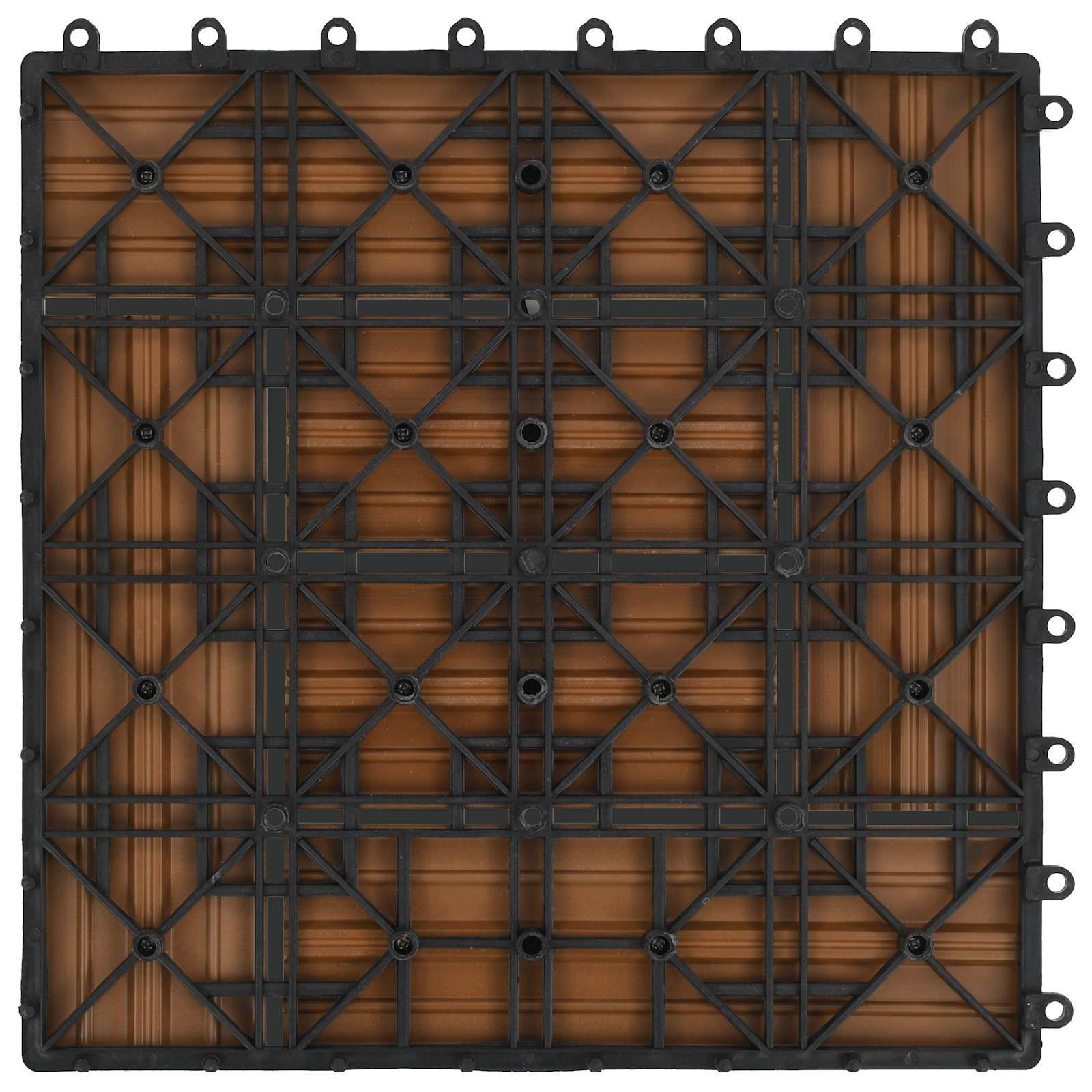 Terrassenfliese 22 stk. Teak 30 x 30 cm WPC