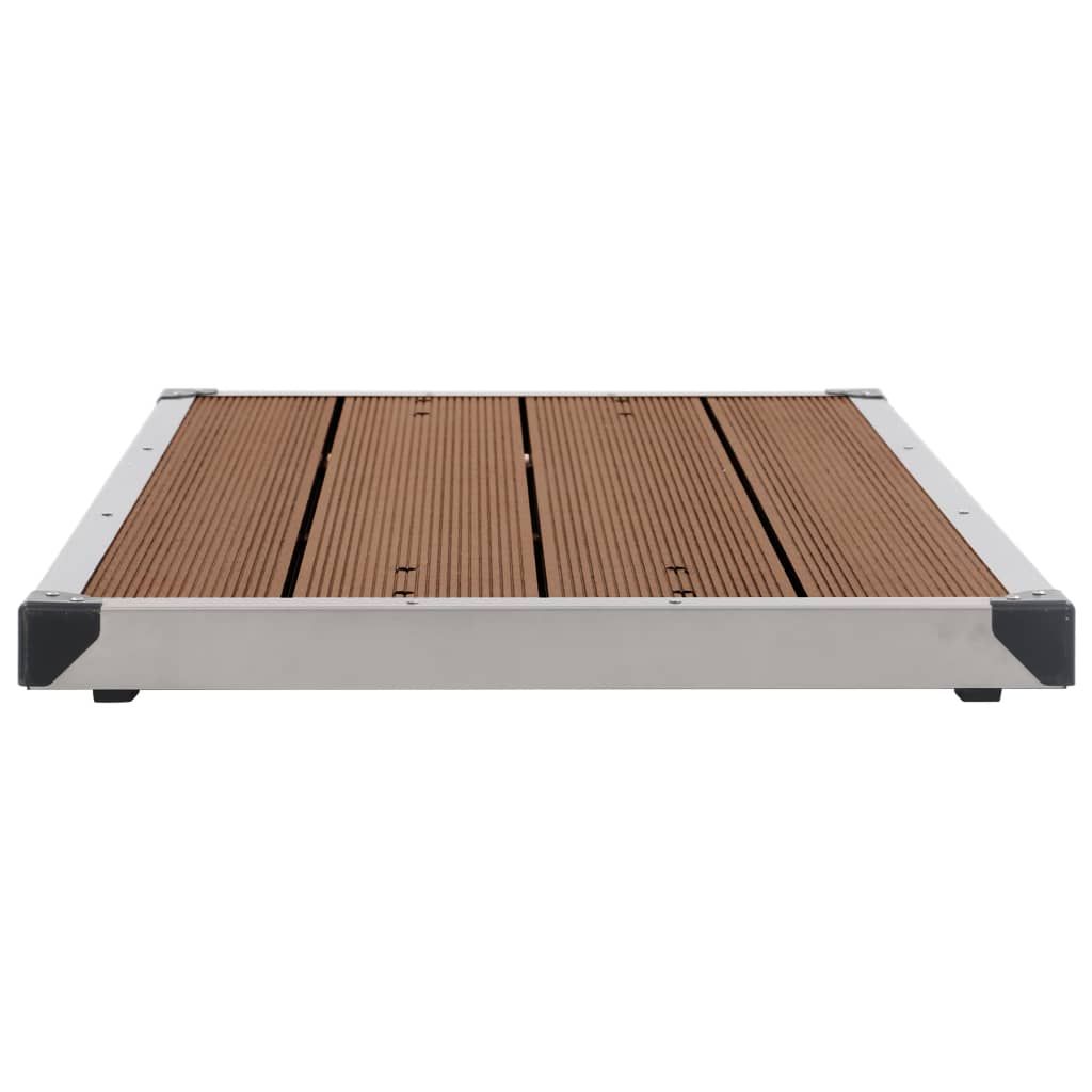 Gartendusche mit Brauner Bodenplatte 220 cm Aluminium