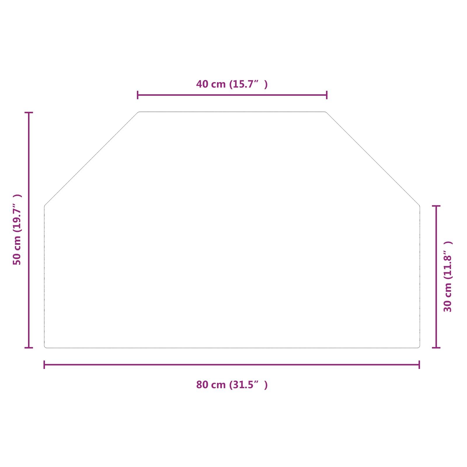 Feuerstelle Glasplatte Transparent 80 x 50 cm Glas