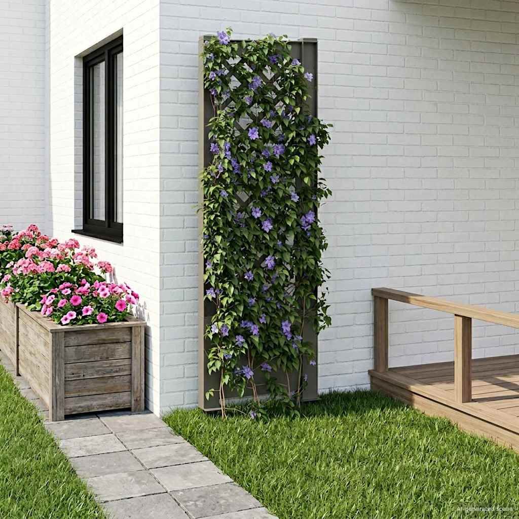 Trellis mit Spike Grau 43 x 6 x 165 cm PP