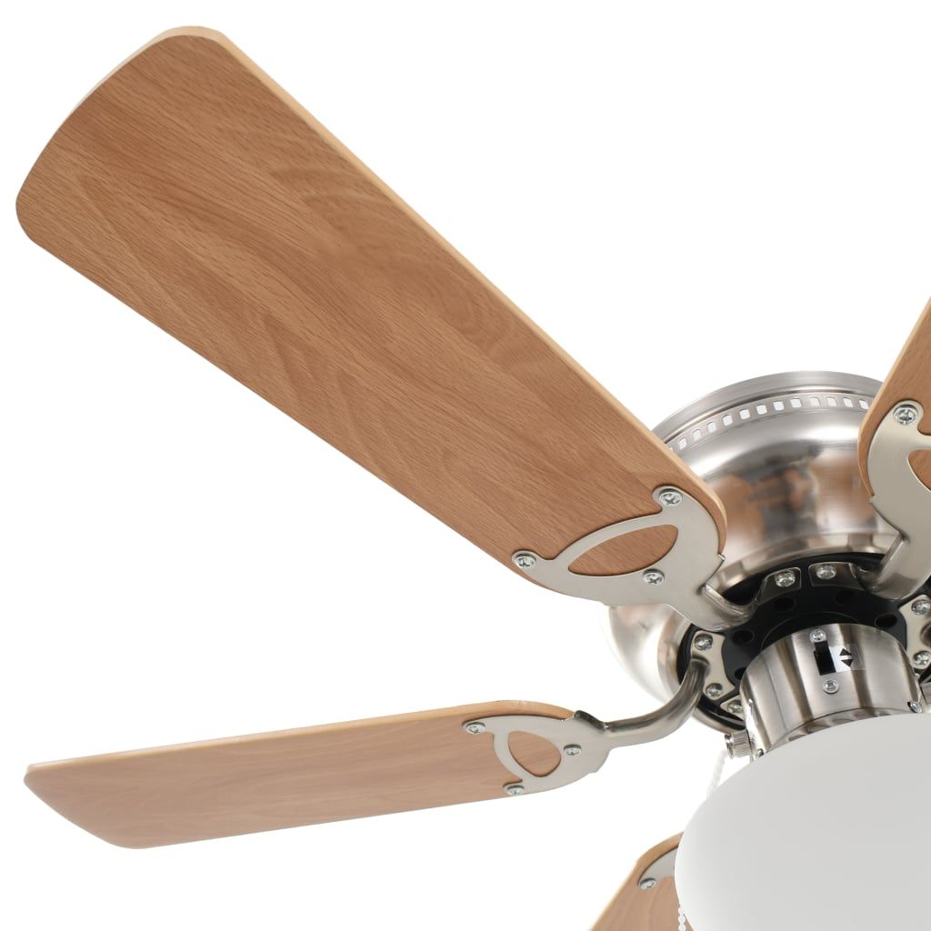 Dekorativer Deckenventilator mit Leuchtmittel 82 cm Hellbraun