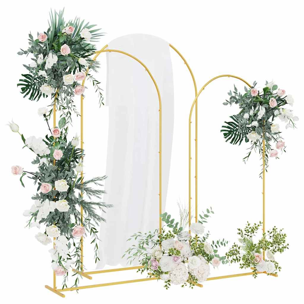 Hochzeitsbogen 3 pcs Gold Stahl