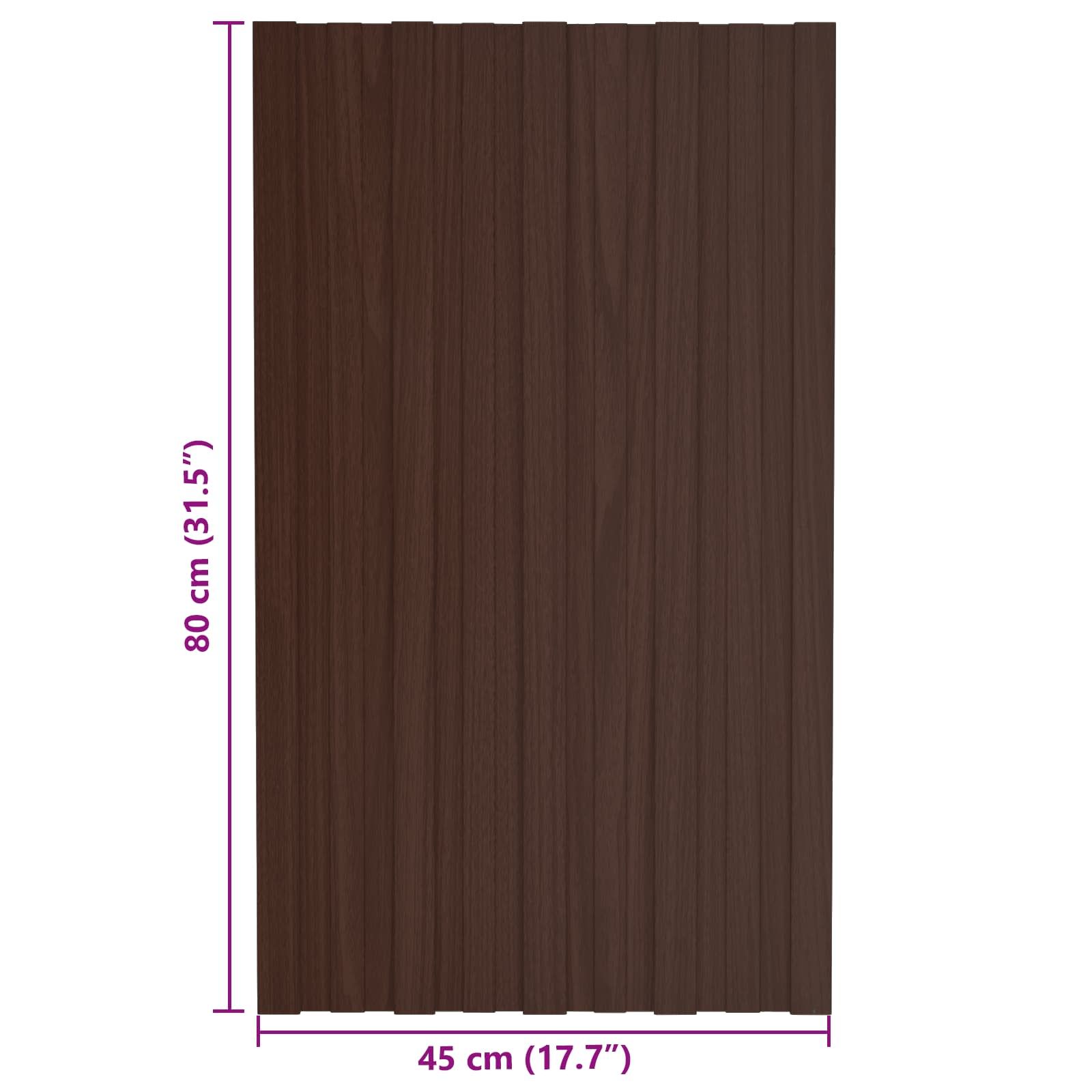 Dachpaneel 36 pcs Braun 80 x 45 cm Verzinkter Stahl