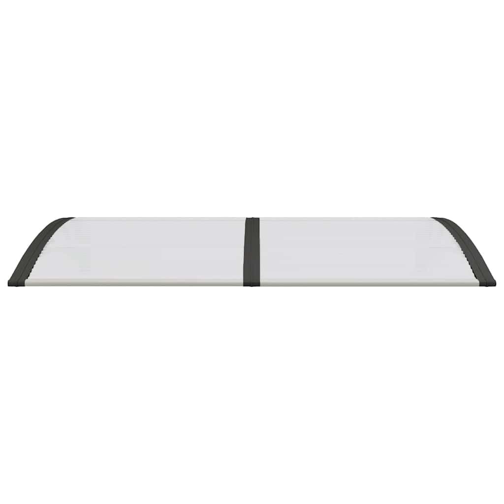 Türvordach Schwarz und Transparent 150x75 cm Polycarbonat