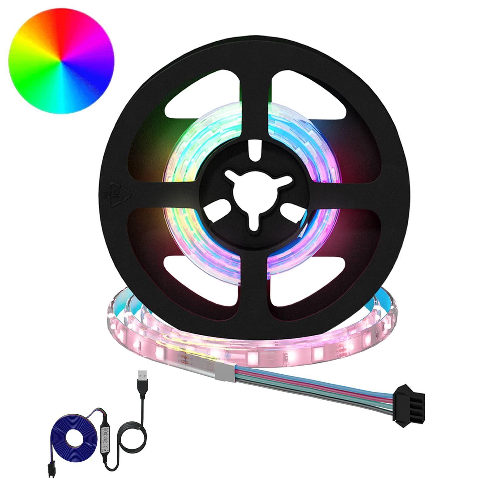 LED-Streifen 2 stk. Schwarz und Transparent