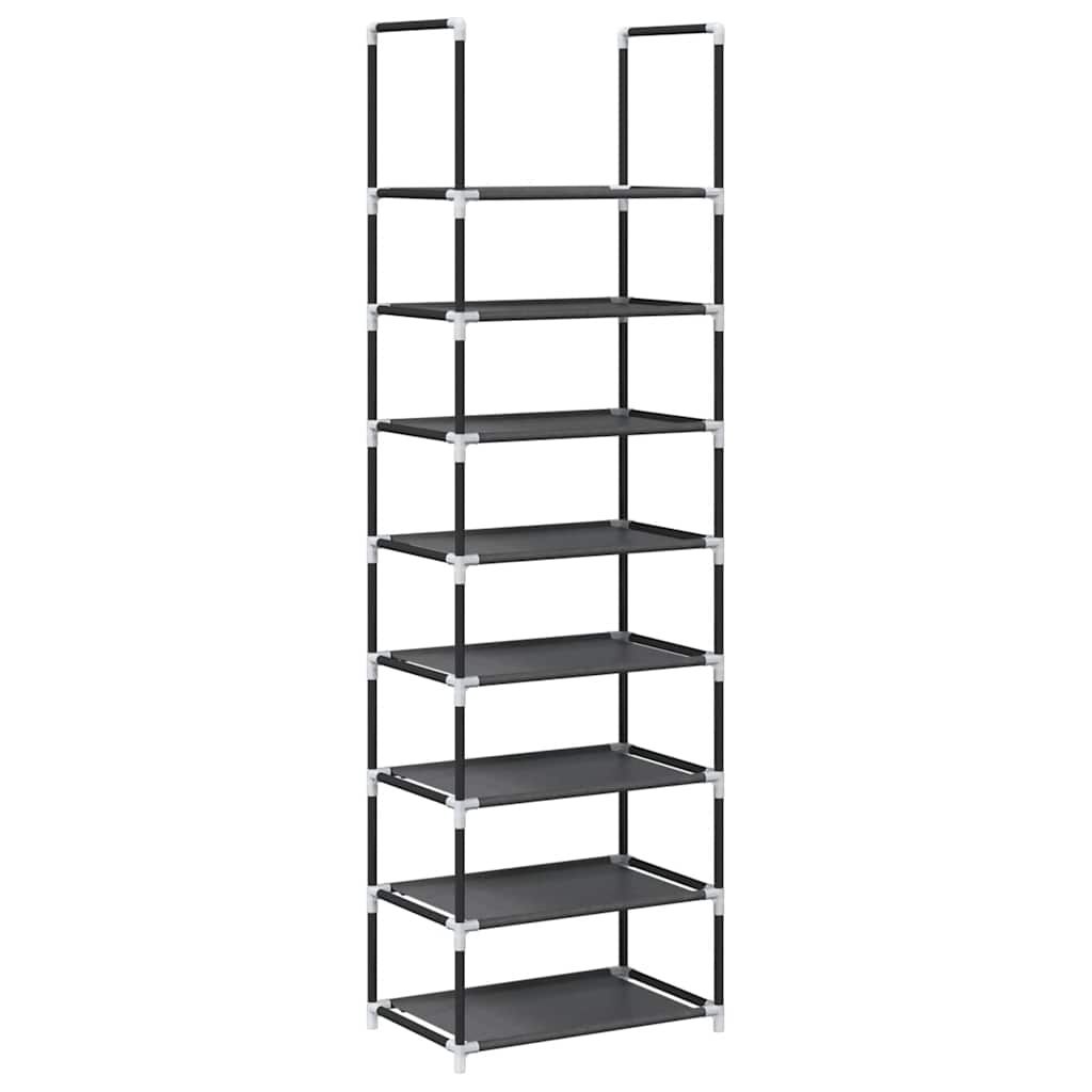 Schuhregal 8-stöckig Schwarz 44x28x145 cm Vliesstoff