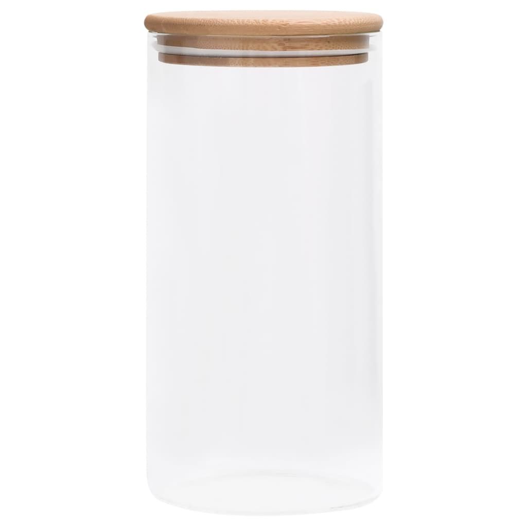 Vorratsgläser mit Bambusdeckel 4 Stk. 1200 ml