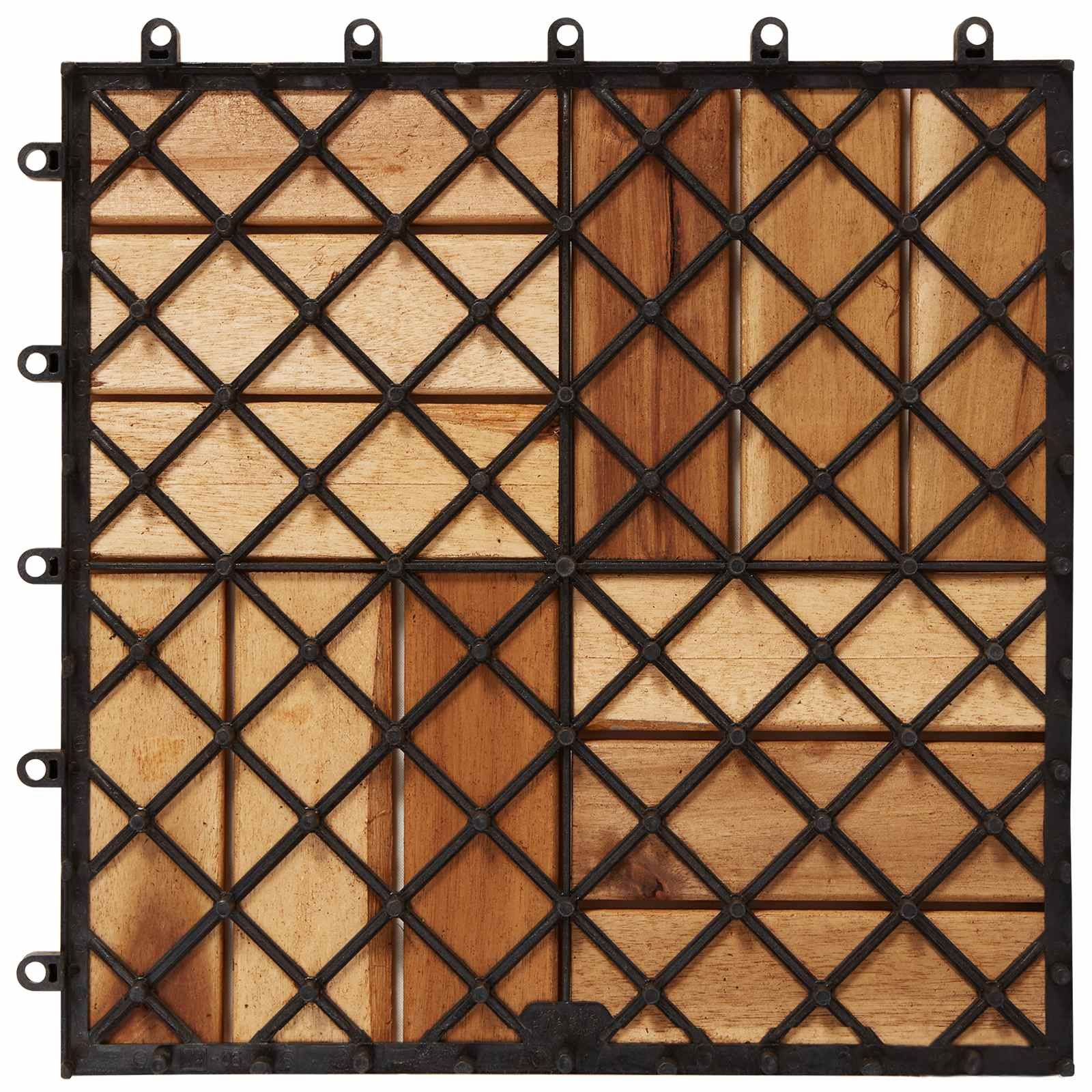 Terrassenfliese 20 pcs Braun 30 x 30 cm Akazien-Hartholz