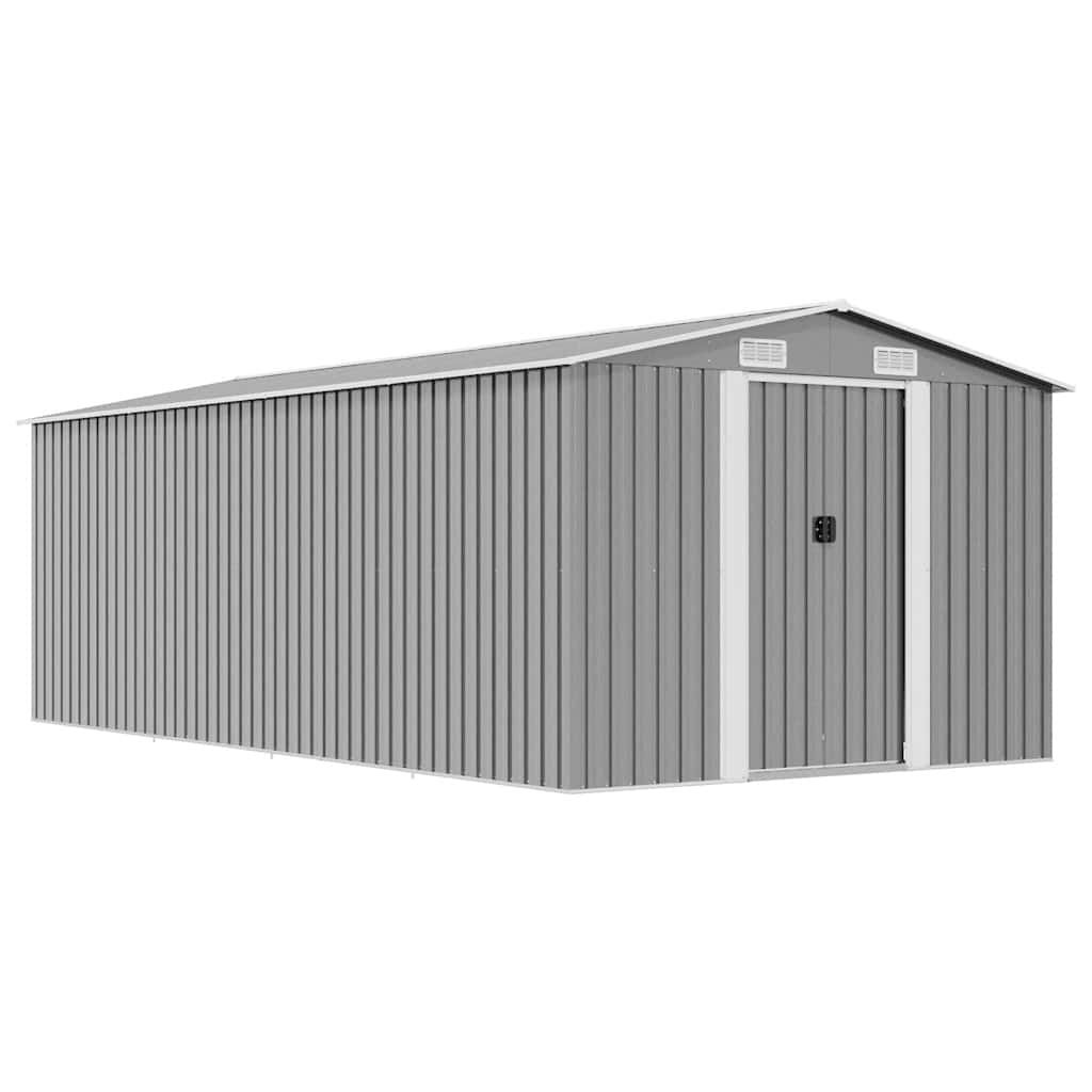 Gerätehaus 257x489x181 cm Metall Grau