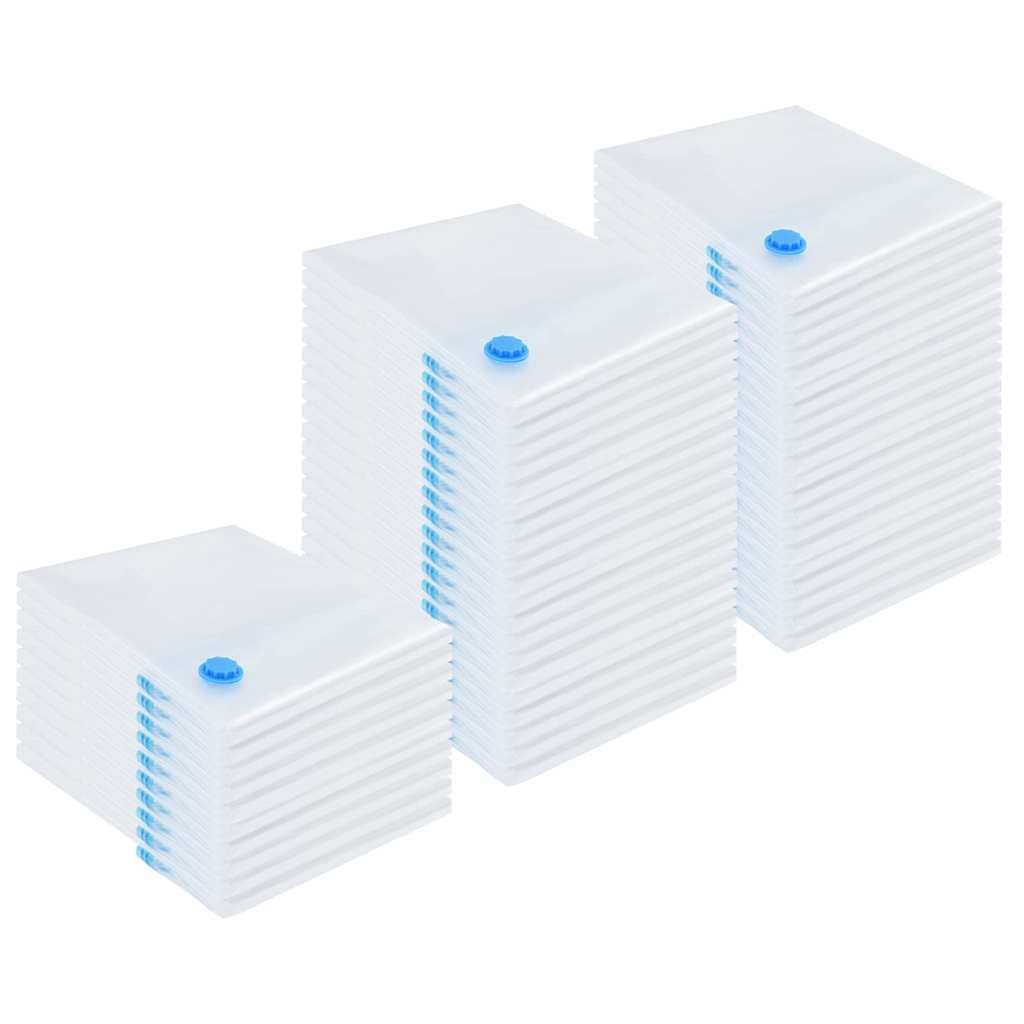 Aufbewahrungstaschen 50 pcs Transparent und Blau 100 x 80 cm