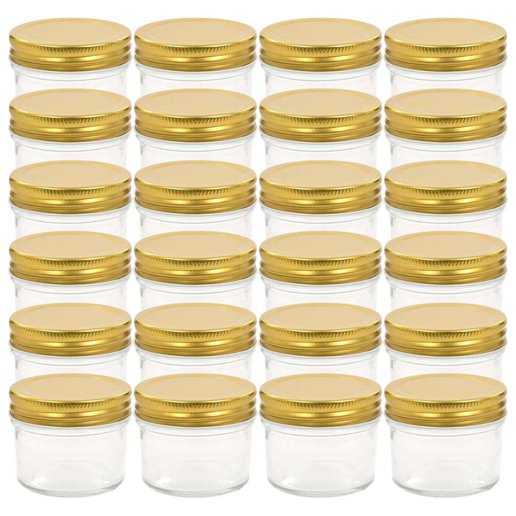 Marmeladengläser mit goldenen Deckeln 24 Stk. 110 ml
