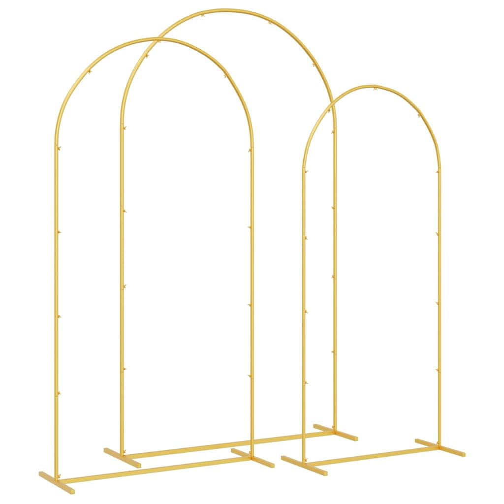 Hochzeitsbogen 3 pcs Gold Stahl