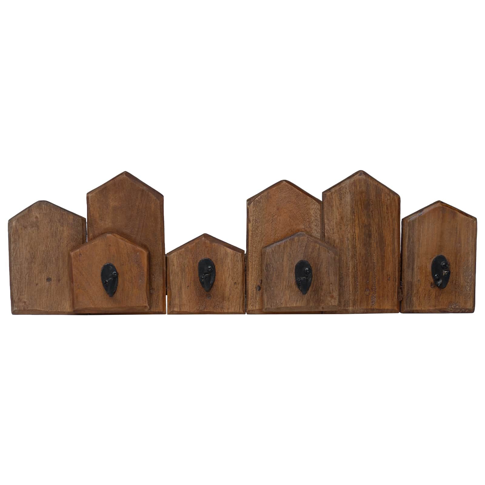 Kleiderbügel Braun 48 x 8 x 15 cm Massives Mahagoni Holz