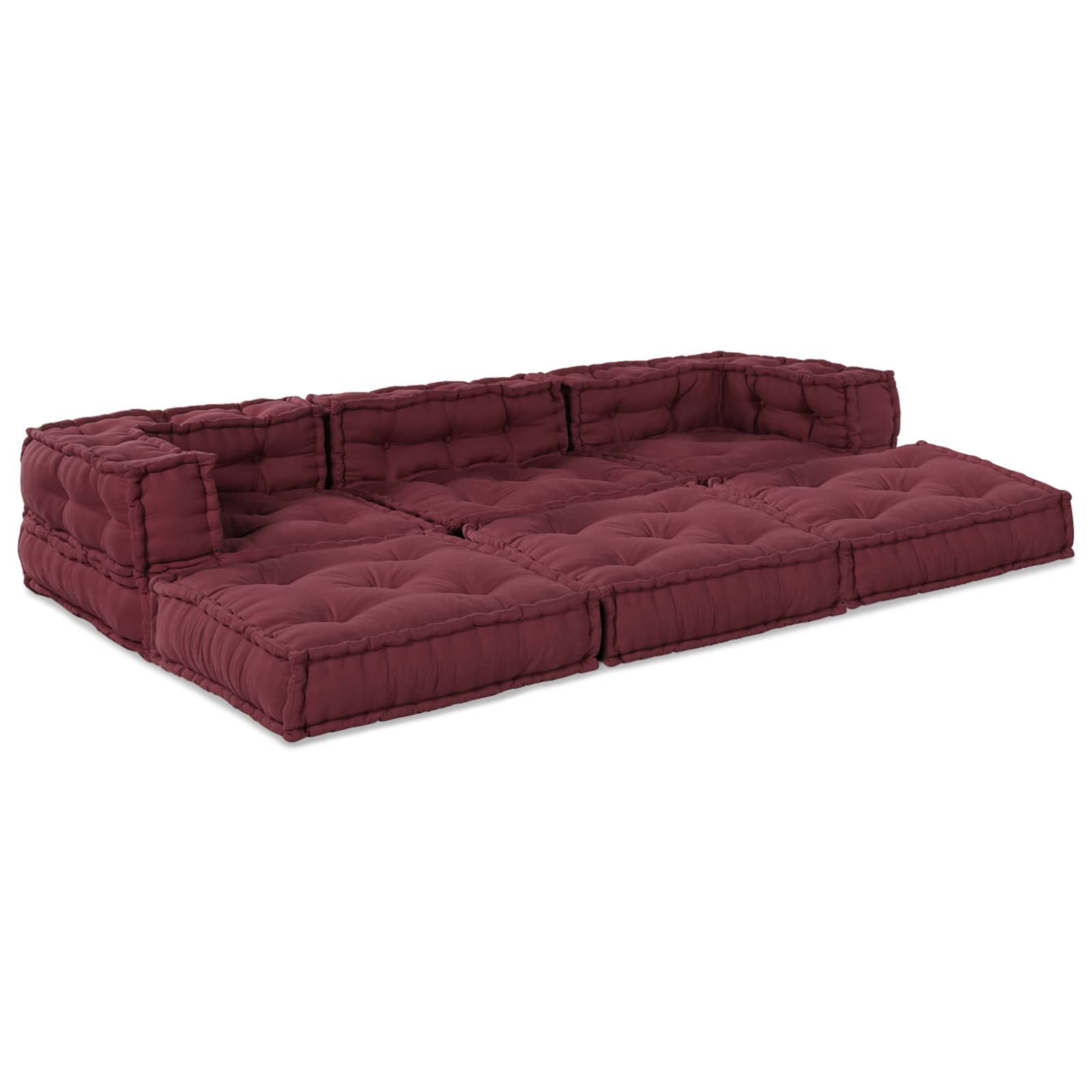 Modulare Sofagarnitur 3 pcs Kastanienbraun Stoff