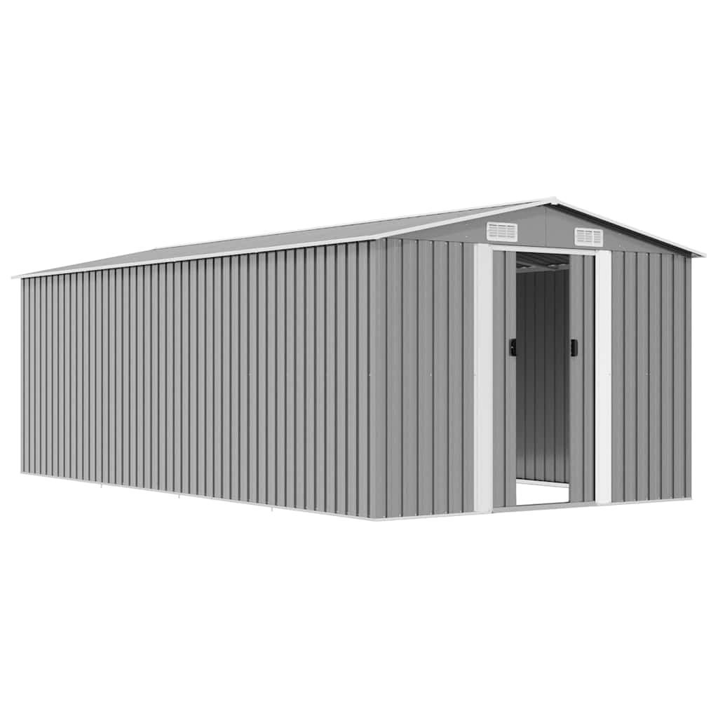Gerätehaus 257x489x181 cm Metall Grau
