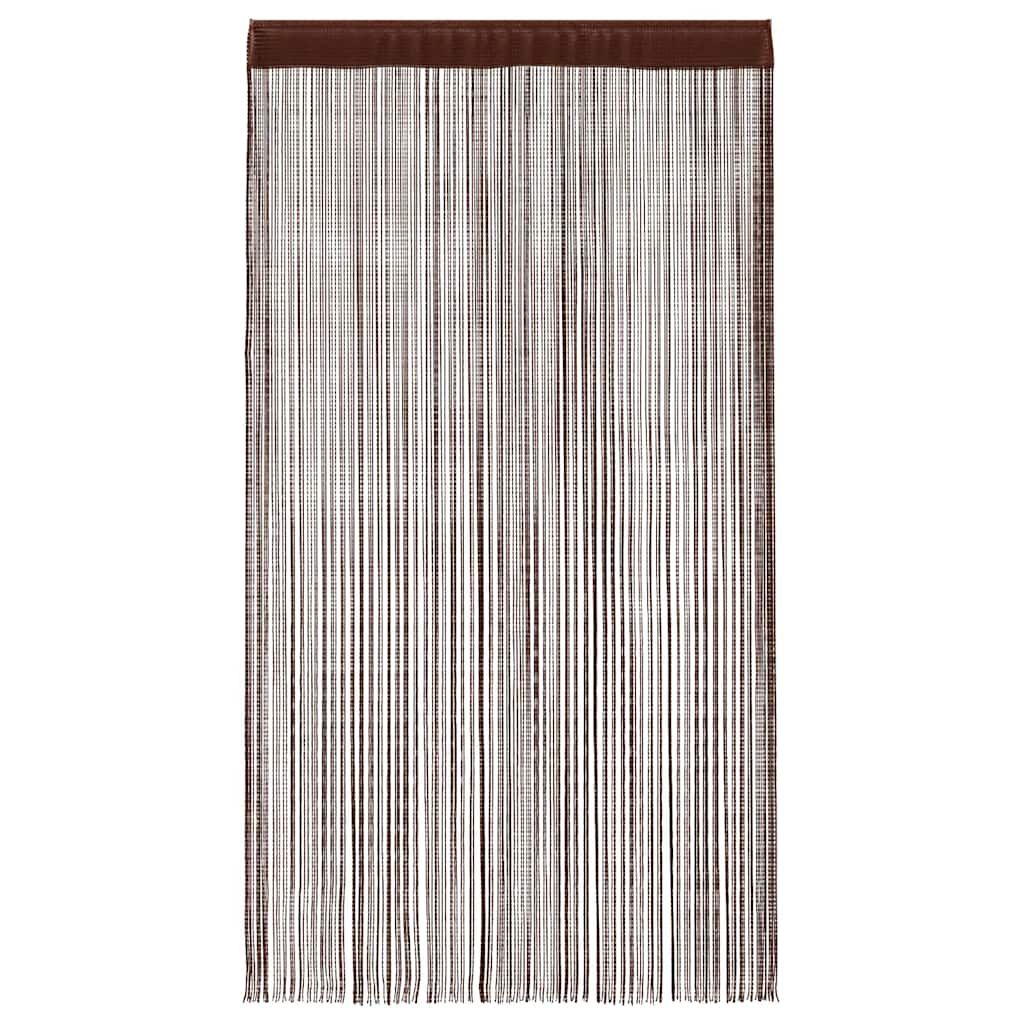 Fadenvorhänge 2 Stk. 140 x 250 cm Braun