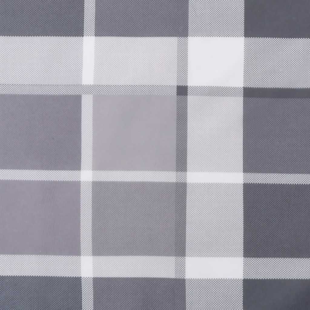 Gartenbank-Auflage Grau Karomuster 200x50x4 cm Oxford-Gewebe