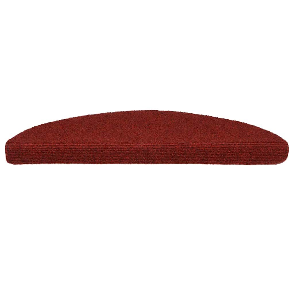 Stufenmatten Selbstklebend 15 Stk. 56x17x3 cm Bordeauxrot Halbrund