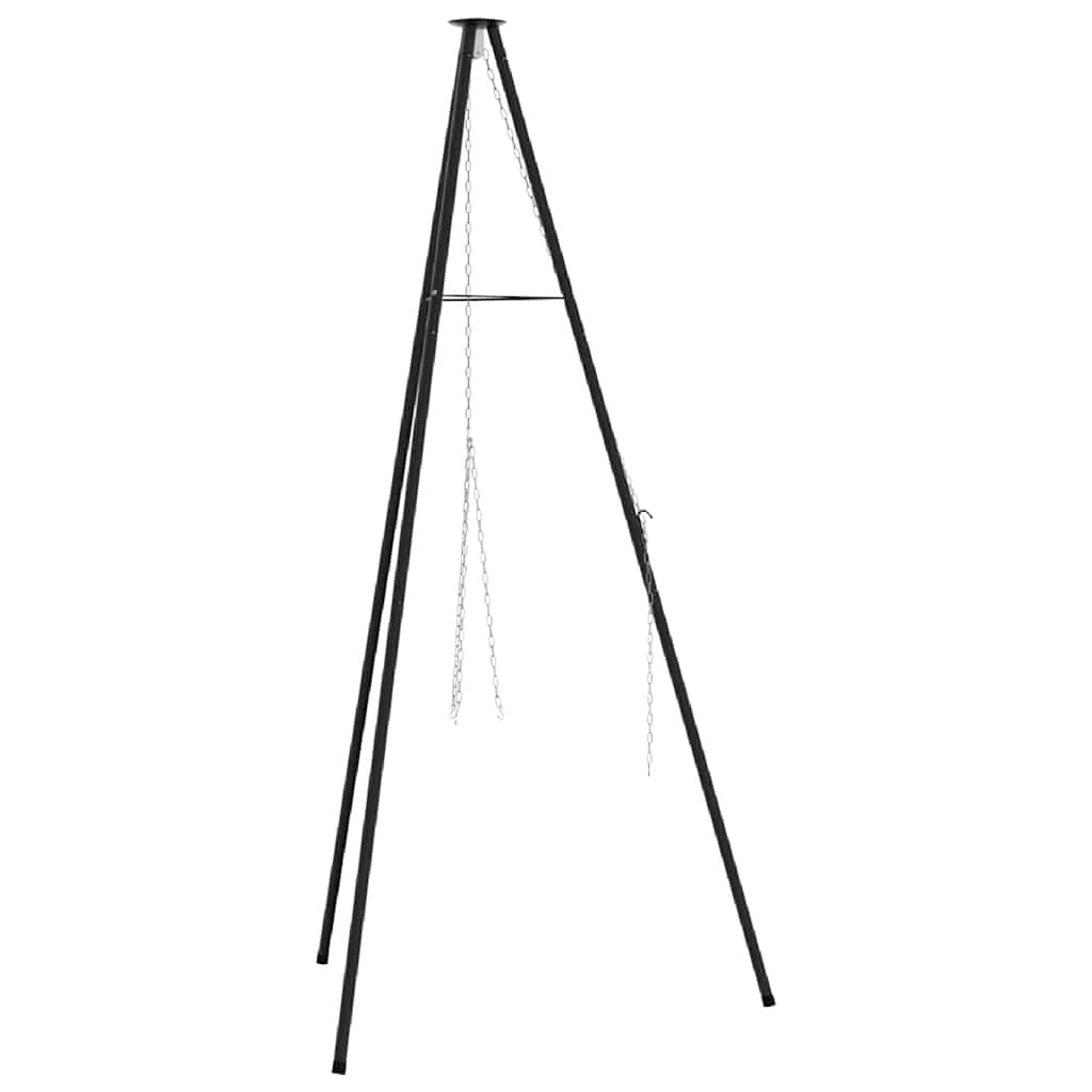 Lagerfeuer Stativ Schwarz 92 x 92 x 151,5 cm Stahl