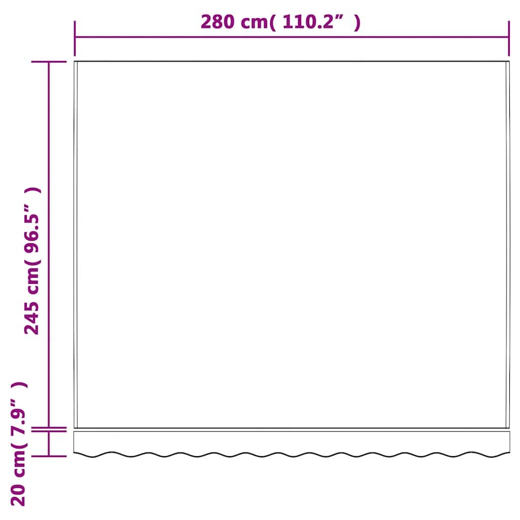 Ersatzstoff für Markise Mehrfarbig 300x250 cm Polyester