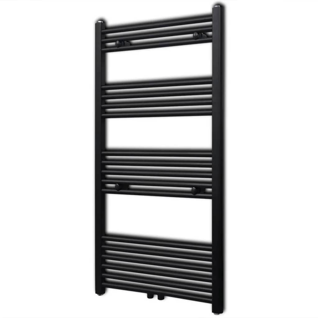 Handtuchheizkörper Warmwasser Gerade Schwarz 600x1160 mm