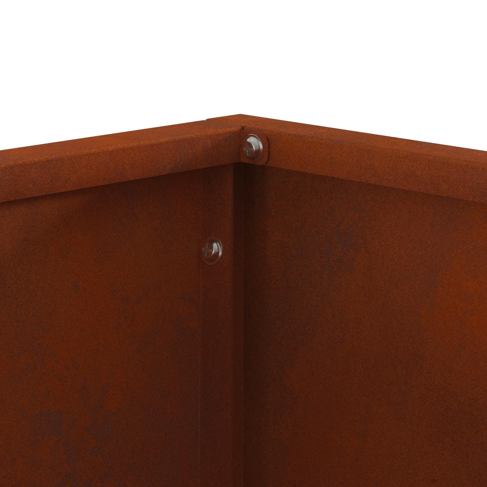 Feuerstelle Rostoptik 40 x 40 x 35 cm Wetterfeststahl
