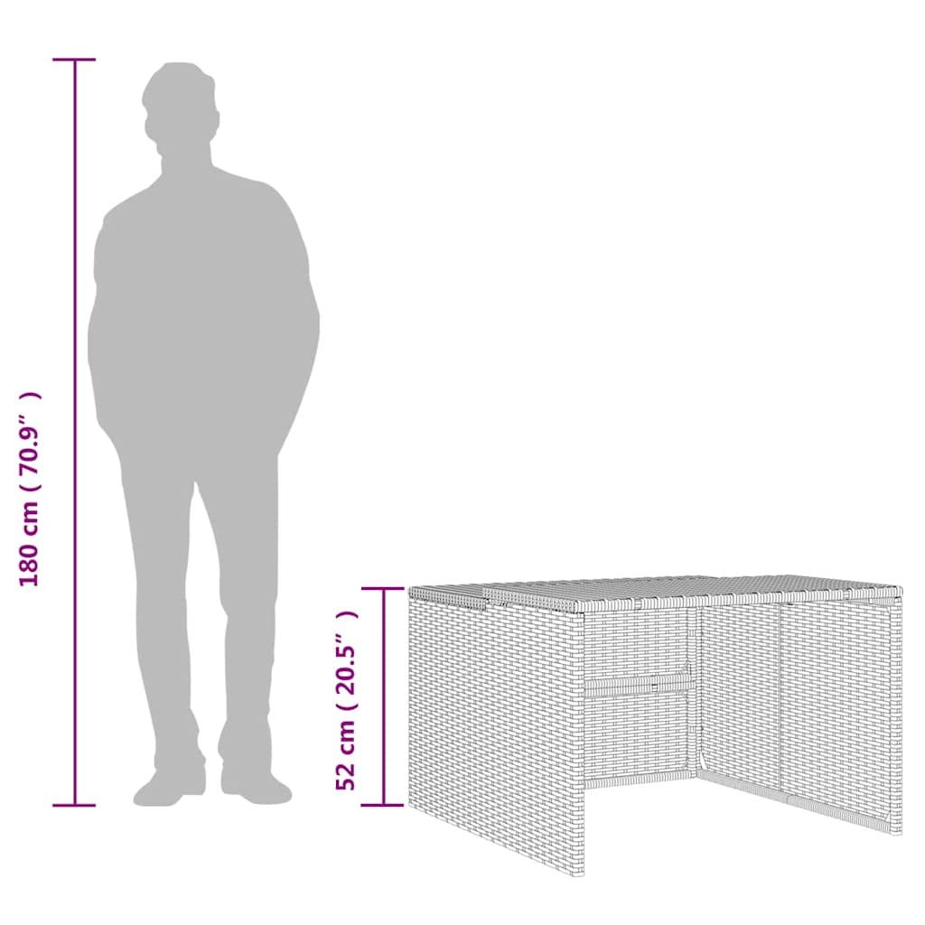 Mähroboter-Garage Schwarz 86x90x52/57 cm Poly Rattan