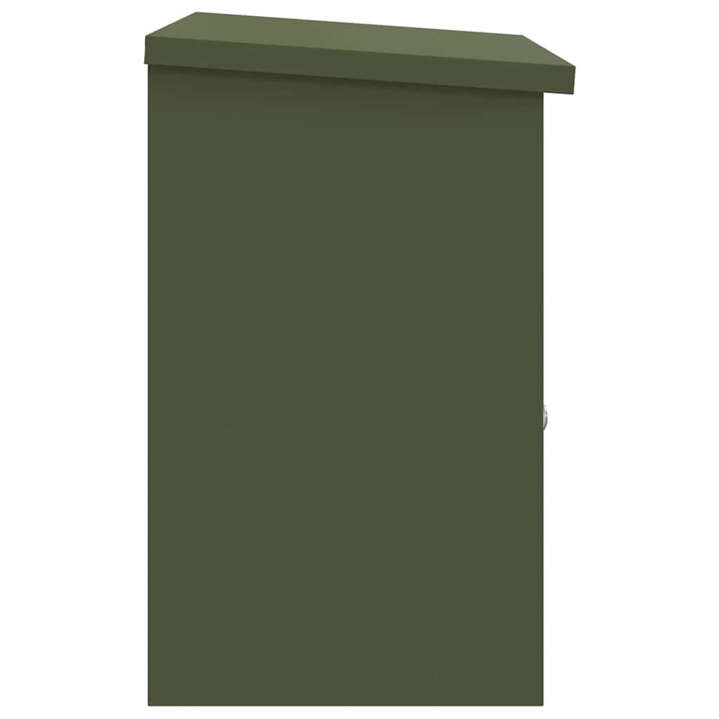Paketdrop-Box mit Speicher Olivgrün 47,5 x 38 x 59 cm Stahl
