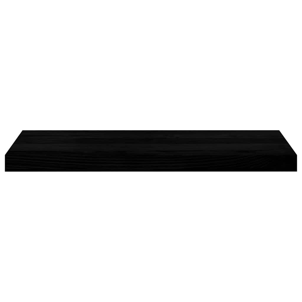 Treppenstufen 4 Stk. Braun-Schwarz 70x25x2 cm Massivholz Eiche
