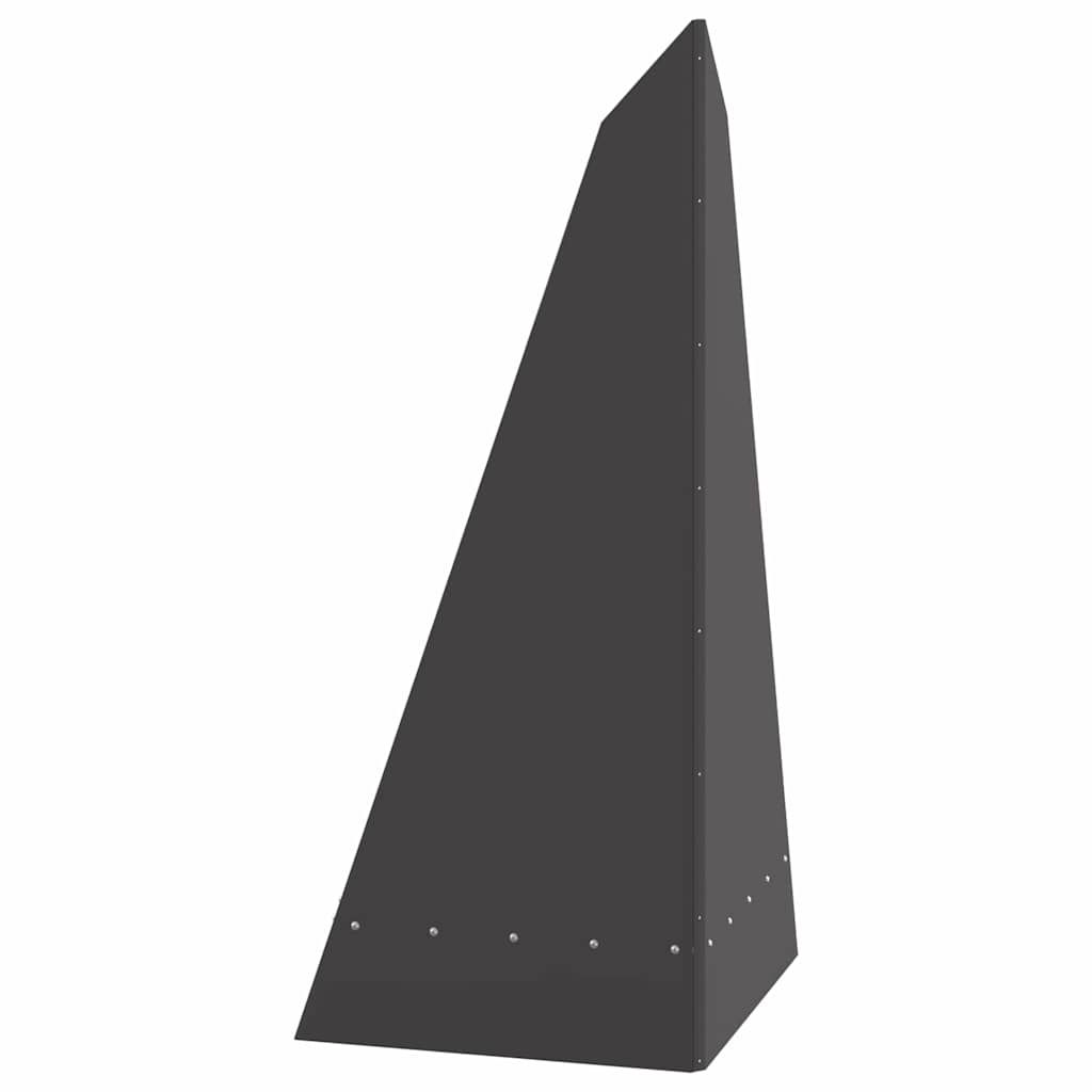 Feuerschale Schwarz 58 x 40 x 100 cm Wetterfeststahl