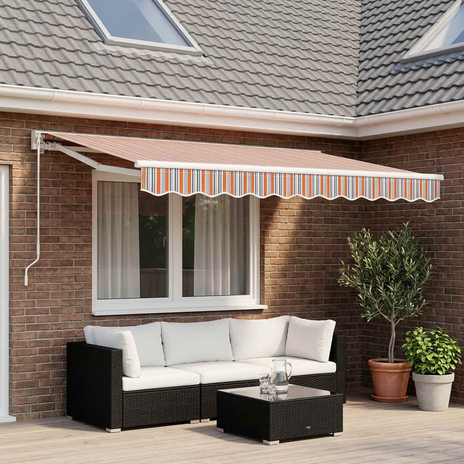 Ersatzstoff für Markise Mehrfarbig 300x250 cm Polyester