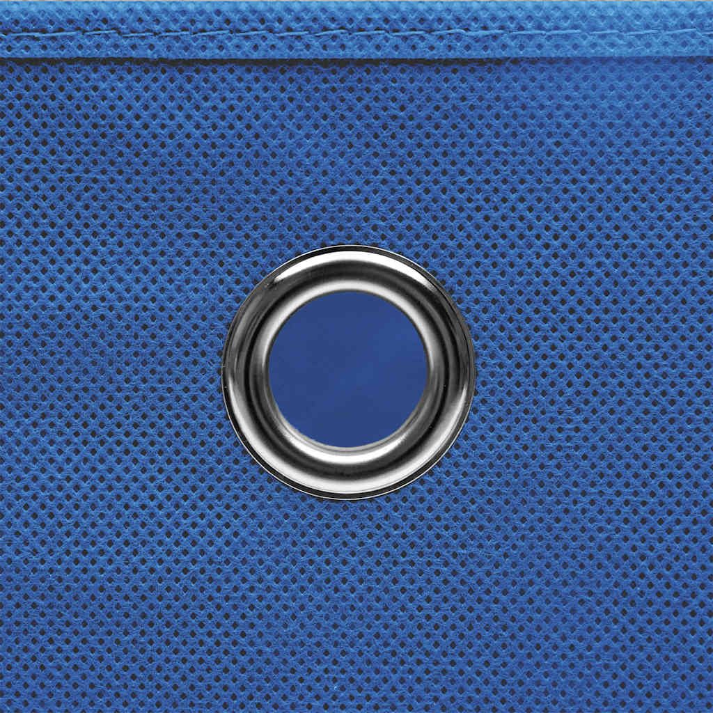 Aufbewahrungsboxen mit Deckeln 10 Stk. Blau 32x32x32 cm Stoff