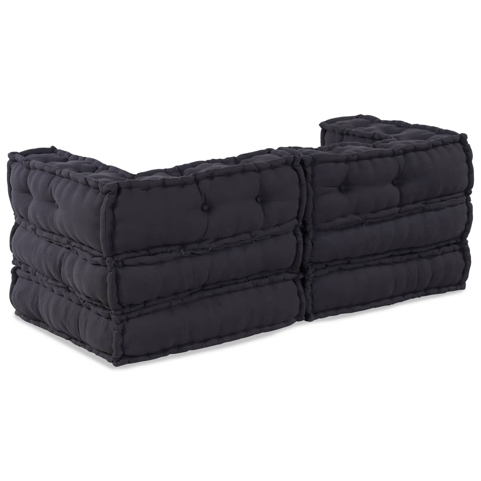 Modulare Sofagarnitur 2 pcs Anthrazit 140 x 70 x 56 cm Stoff