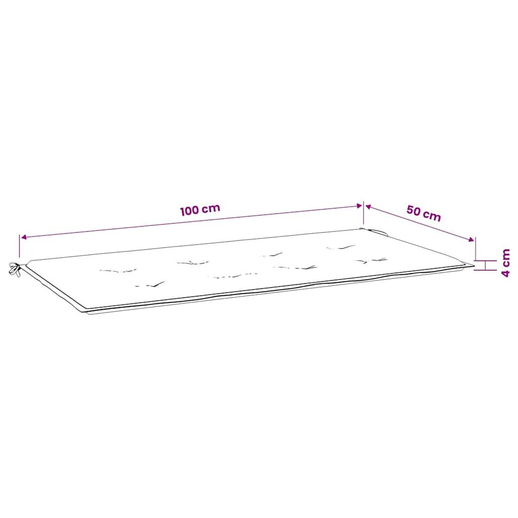 Gartenbank-Auflage Weinrot 100x50x3 cm Oxford-Gewebe